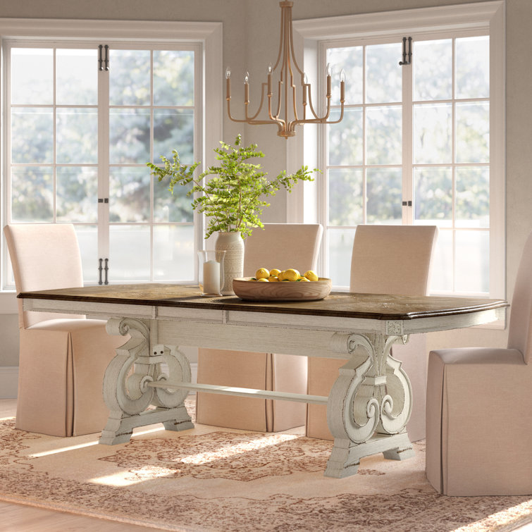 Laurel Foundry Modern Farmhouse Surabaya Extendable Trestle Dining